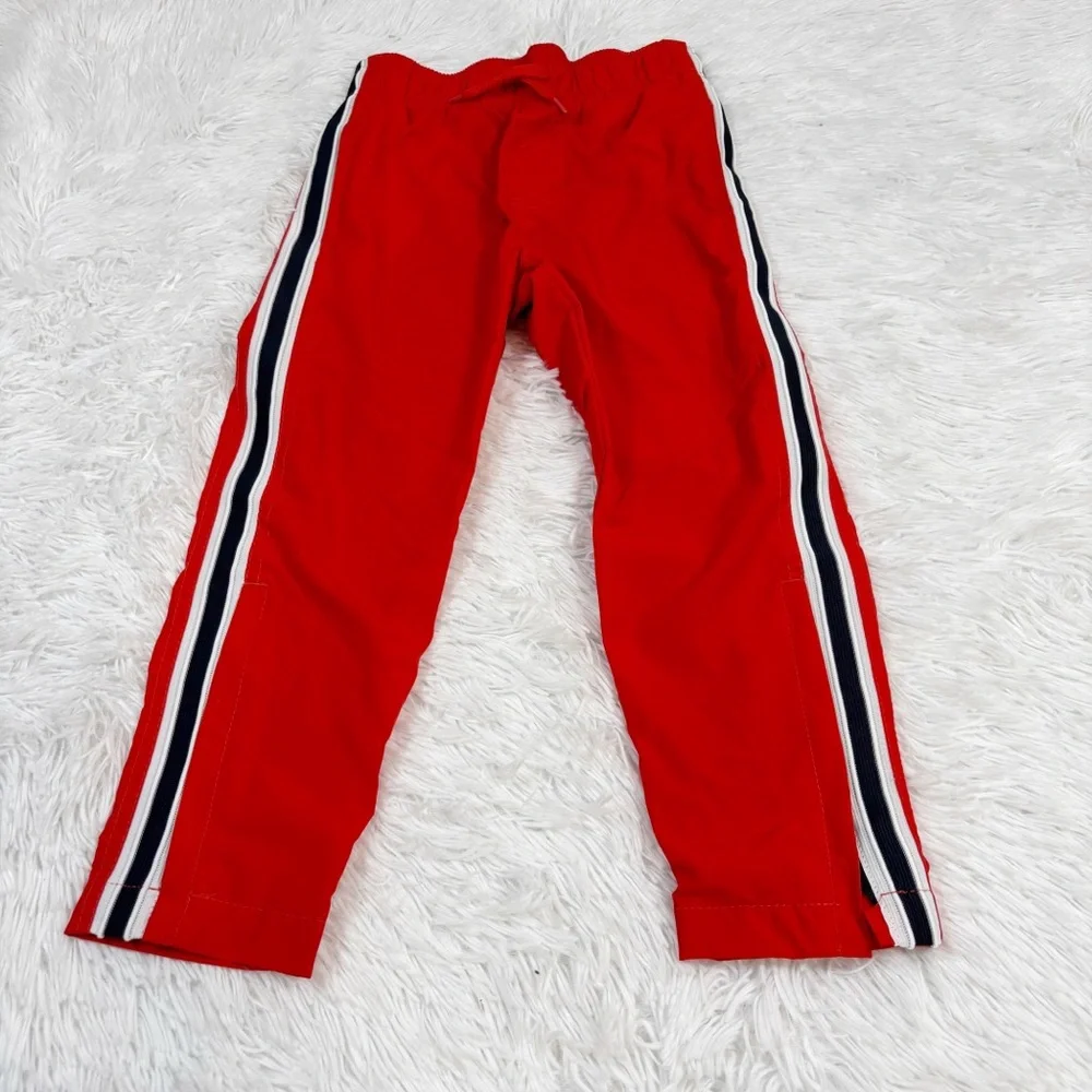 Oshkosh Red‎ Kids Track Pants with Side Stripes lined zipped ankle